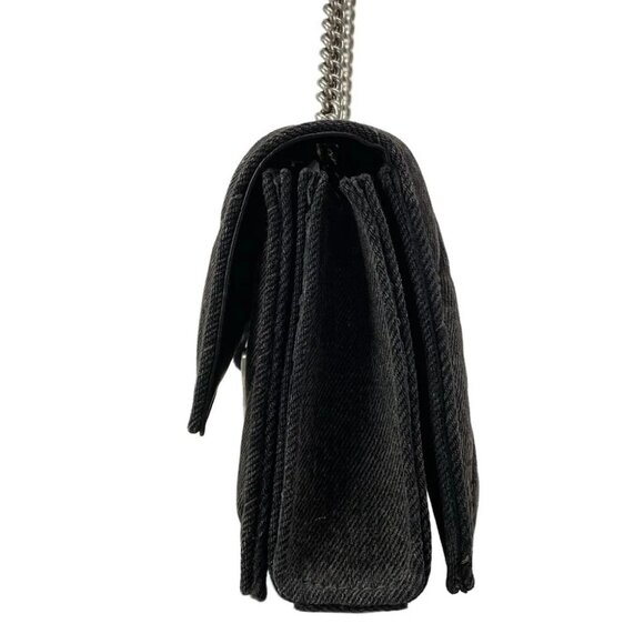 BALENCIAGA CRASH XS Chain Bag Black Dark Brown Denim - Shoulder Bag - Picture 2 of 16